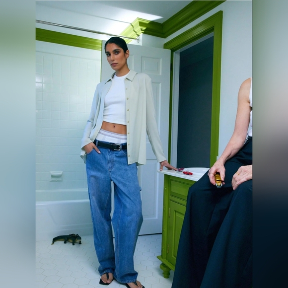 TIBI Classic Denim Slouchy Carpenter Jean 116 NWT Sz 31 - Picture 10 of 14